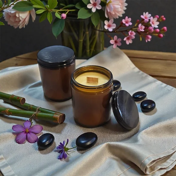 Zenfresh Candle Soy & Beeswax Pure Blend Aromatherapy Orchid & Vine - Picture 2 of 3